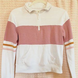 White and Pink aeropostale turtleneck sweater